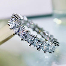Load image into Gallery viewer, Square Eternity Silver Ring