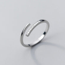 Load image into Gallery viewer, Sparkle Swirl Silver Ring