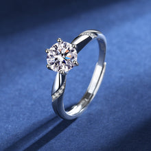 Load image into Gallery viewer, Luxury six-claw ladies Moissan Diamond ring