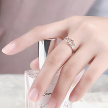Load image into Gallery viewer, Cute Simple Double Heart Shaped Silver Ring