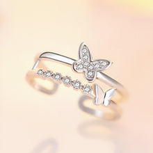 Load image into Gallery viewer, Graceful Butterfly Silver Ring
