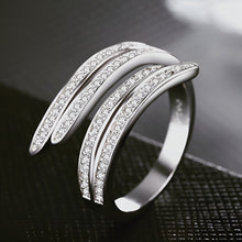 Load image into Gallery viewer, Incandescent Crossover Silver Ring