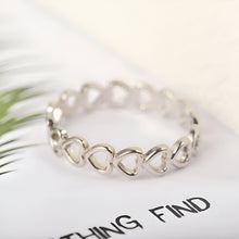 Load image into Gallery viewer, Linked Love Open Hearts Silver Ring