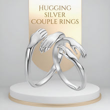 Load image into Gallery viewer, Hugging Silver Couple Rings