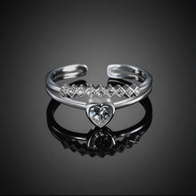 Load image into Gallery viewer, Charismatic Cupid Heart Silver Ring
