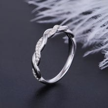Load image into Gallery viewer, Twined Vine Simple Infinity Eternity Silver