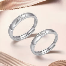 Load image into Gallery viewer, Angel Wings Puzzle Silver Couple Rings