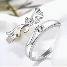 Load image into Gallery viewer, Silver Glowing in Love Couple Rings