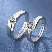 Load image into Gallery viewer, Scarlet Imperial Diamond Silver Couple Ring