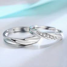 Load image into Gallery viewer, Luxury Flame Amercian Silver Couple Rings