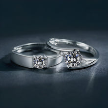 Load image into Gallery viewer, Classic Stunning Scarlet Silver Couple Rings
