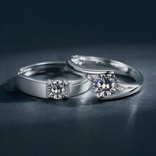 Load image into Gallery viewer, Classic Stunning Scarlet Silver Couple Rings