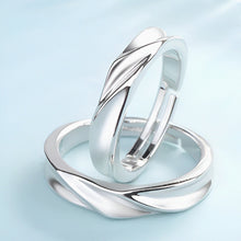 Load image into Gallery viewer, Stunning Luxury Flame Silver Couple Rings
