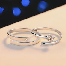 Load image into Gallery viewer, Elegant Promise Silver Couple Ring