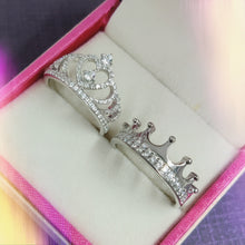Load image into Gallery viewer, Luxury Queen Crown Silver Couple Rings

