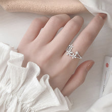 Load image into Gallery viewer, Luxury Stylish Floral Open Silver Ring
