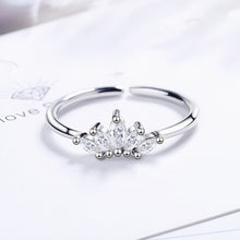Load image into Gallery viewer, Exotic Princess Crown Silver Ring