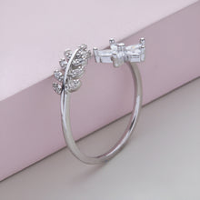 Load image into Gallery viewer, Bloom Style Leaf Flower Silver Ring