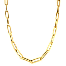 Load image into Gallery viewer, Paperclip Silver Necklace 18K Gold Finished