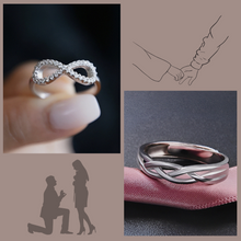 Load image into Gallery viewer, Infinity Silver Couple Ring