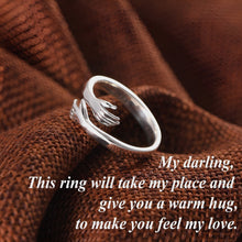 Load image into Gallery viewer, Hugging Silver Couple Rings