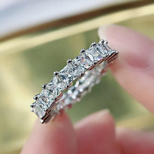 Load image into Gallery viewer, Square Eternity Silver Ring
