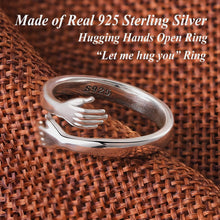 Load image into Gallery viewer, Hugging Silver Couple Rings
