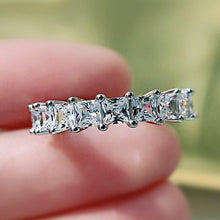 Load image into Gallery viewer, Square Eternity Silver Ring