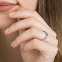 Load image into Gallery viewer, Pandora Sparkling Love Knot Charm Silver Ring