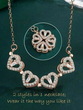 Load image into Gallery viewer, Magnetic Four Heart Clover Silver Necklace