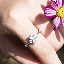 Load image into Gallery viewer, Cute Paw Silver Ring