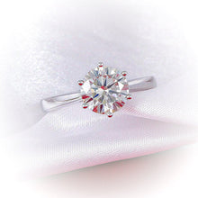 Load image into Gallery viewer, Luxury Diamond Solitaire Silver Ring