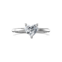 Load image into Gallery viewer, Silver Stereo Hearts Ring