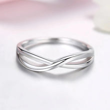 Load image into Gallery viewer, Stylish Criss Cross Infinity Men's Silver Ring