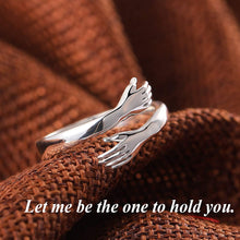 Load image into Gallery viewer, Hugging Silver Couple Rings - GIFTED BEAUTY®️
