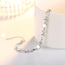 Load image into Gallery viewer, Heart Lock Silver Bracelet