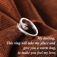 Load image into Gallery viewer, Hugging Hands Silver Ring
