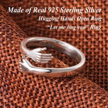 Load image into Gallery viewer, Hugging Silver Couple Rings - GIFTED BEAUTY®️