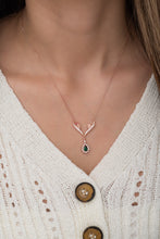 Load image into Gallery viewer, Green Drop Stone Necklace
