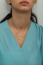 Load image into Gallery viewer, Silver Zircon Stone 5 Stars Necklace
