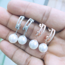 Load image into Gallery viewer, 4 in 1 Pearl Silver Earrings