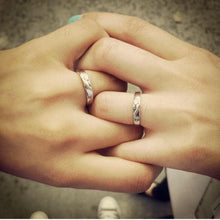 Load image into Gallery viewer, Puzzle Silver Couple Rings