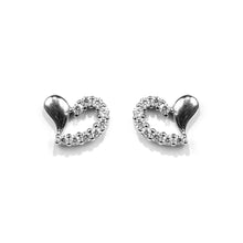 Load image into Gallery viewer, Heart Solitaire Earrings
