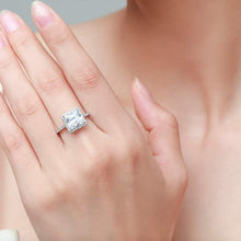 Load image into Gallery viewer, Square Studded Silver Ring