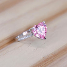 Load image into Gallery viewer, Endless Heart Crystal Silver Ring