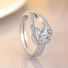 Load image into Gallery viewer, FASHIONISTAS EMBEDDED SOLITAIRE SILVER RING