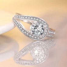 Load image into Gallery viewer, FASHIONISTAS EMBEDDED SOLITAIRE RING