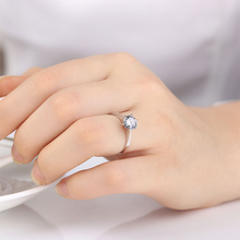 Load image into Gallery viewer, Attractive Crystal Silver Couple Rings - GIFTED BEAUTY®️