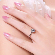 Load image into Gallery viewer, Attractive Crystal Silver Couple Rings - GIFTED BEAUTY®️