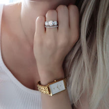 Load image into Gallery viewer, A dozen Diamond Silver Ring say "I love you " This ring says Forever